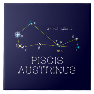 Zuidelijke Hemisphere Constellation Piscis Austrin Tegeltje