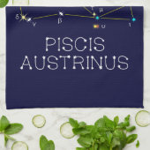Zuidelijke Hemisphere Constellation Piscis Austrin Theedoek (Gevouwen)