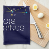 Zuidelijke Hemisphere Constellation Piscis Austrin Theedoek (Quarter Fold)