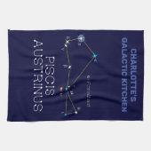 Zuidelijke Hemisphere Constellation Piscis Austrin Theedoek (Horizontaal)