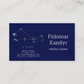 Zuidelijke Hemisphere Constellation Piscis Austrin Visitekaartje (Voorkant)