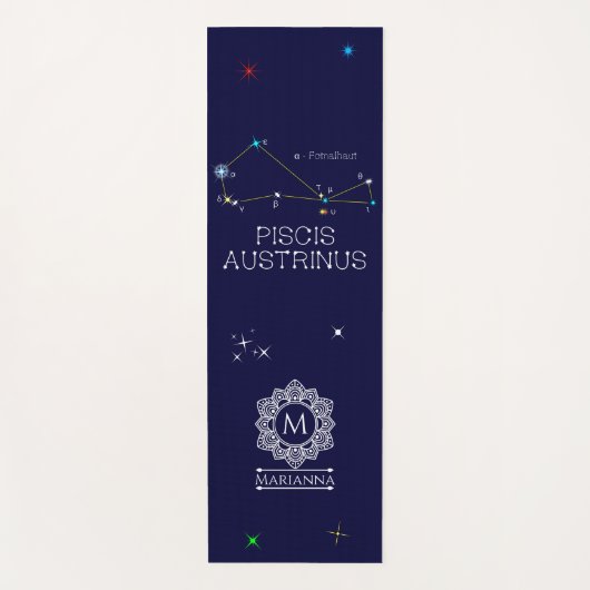 Zuidelijke Hemisphere Constellation Piscis Austrin Yogamat (Voorkant)