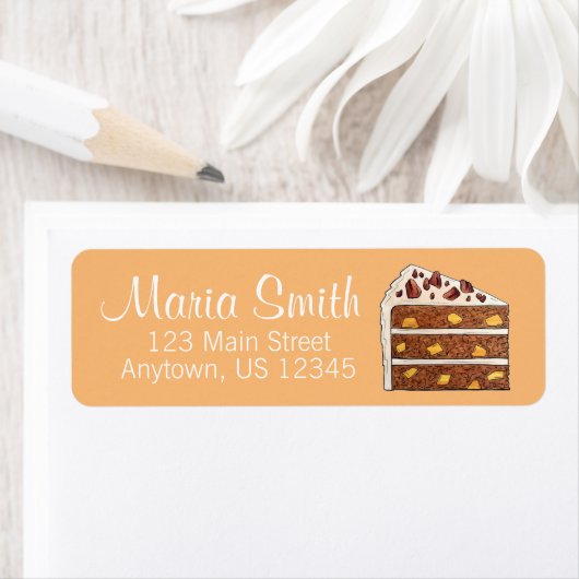 Zuidelijke Hummingbird Layer Cake Slice Dessert Etiket (Insitu)