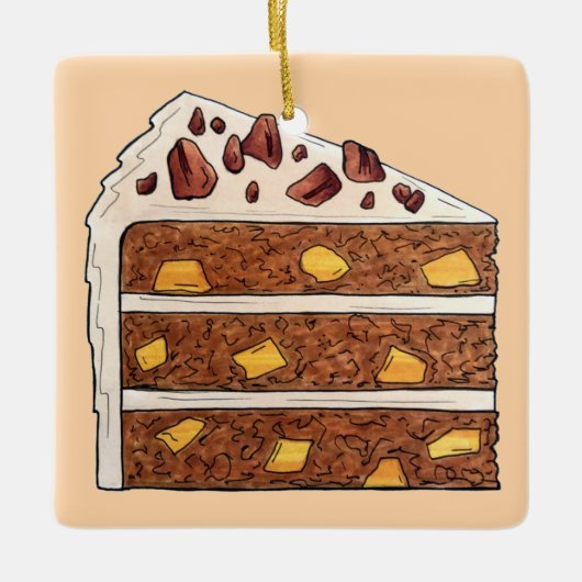 Zuidelijke Hummingbird Layer Cake Slice Dessert Keramisch Ornament (Voorkant)