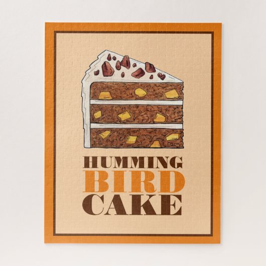Zuidelijke Hummingbird Layer Cake Slice Dessert Legpuzzel (Verticaal)