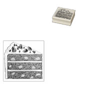 Zuidelijke Hummingbird Layer Cake Slice Dessert Rubberstempel (Gestempeld)