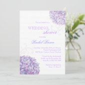 Zuidelijke Hydrangea Blooms Lente Bruiloft Douche Kaart (Staand voorkant)