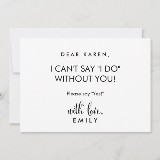 Zuidelijke kalligrafie... zal je mijn vriendin zij kaart (Achterkant)