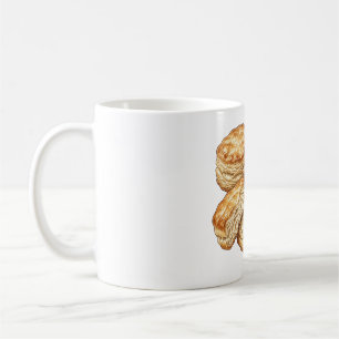 Zuidelijke karnemelk biscuits voedselillustratie koffiemok