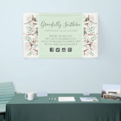 Zuidelijke katoenbloemen op witte Barn Wood Spandoek (Beurs)