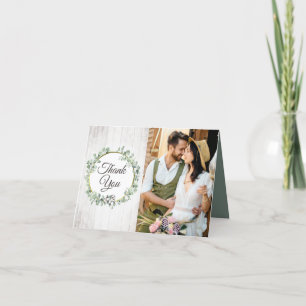 Zuidelijke Katoenen Boll Country Wedding Dank u Kaart