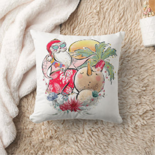 Zuidelijke Kerstmis   Heet Holly Jolly Santa Claus Kussen