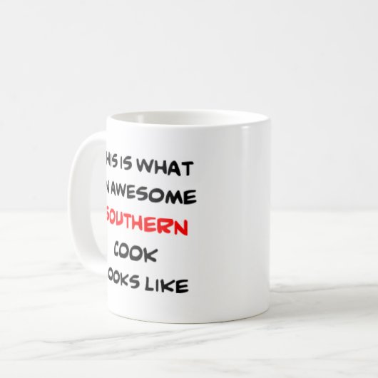 zuidelijke kok , geweldige koffiemok (Voorkant links)