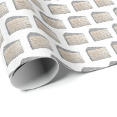 Zuidelijke Kokosnoot Bevroren Laag Cake Slice Dess Cadeaupapier (Rol Hoek)