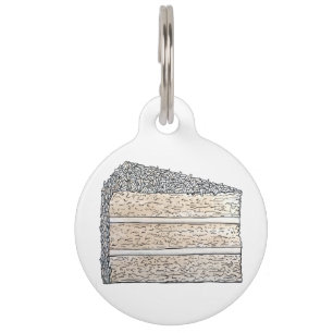 Zuidelijke Kokosnoot Bevroren Laag Cake Slice Dess Huisdierpenning
