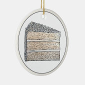 Zuidelijke Kokosnoot Bevroren Laag Cake Slice Dess Keramisch Ornament (Rechts)