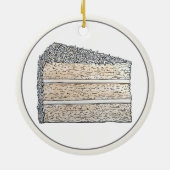 Zuidelijke Kokosnoot Bevroren Laag Cake Slice Dess Keramisch Ornament (Achterkant)