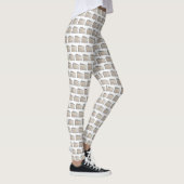 Zuidelijke Kokosnoot Bevroren Laag Cake Slice Dess Leggings (Rechts)