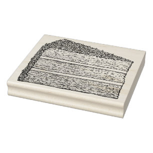 Zuidelijke Kokosnoot Bevroren Laag Cake Slice Dess Rubberstempel