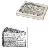 Zuidelijke Kokosnoot Bevroren Laag Cake Slice Dess Rubberstempel (Gestempeld)