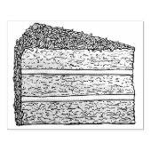 Zuidelijke Kokosnoot Bevroren Laag Cake Slice Dess Rubberstempel (Afrduk)