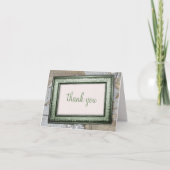 Zuidelijke Landelijke Groene Rustieke Bedankkaartj Bedankkaart (Voorkant)