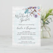 Zuidelijke landelijke katoenen bloem bruiloft "sho kaart (Staand voorkant)