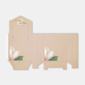 Zuidelijke Magnolia Bloem Bruiloft | Antiek blos Bedankdoosjes (Uitgevouwen)