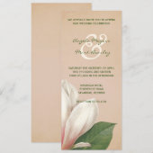 Zuidelijke Magnolia Bloem Bruiloft | Antiek blos Kaart (Voorkant / Achterkant)