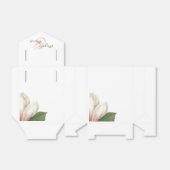 Zuidelijke Magnolia Bloem Bruiloft | roze en wit Bedankdoosjes (Uitgevouwen)