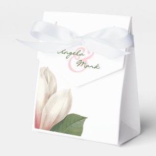 Zuidelijke Magnolia Bloem Bruiloft   roze en wit Bedankdoosjes