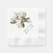 Zuidelijke Magnolia Bloemen Trouwservetten Servet (Voorkant)