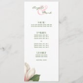 Zuidelijke Magnolia Bloemenmenu | Roze Wit Menu (Voorkant)