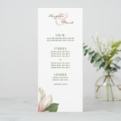 Zuidelijke Magnolia Bloemenmenu | Roze Wit Menu (Staand voorkant)