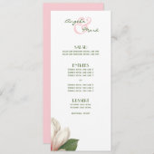 Zuidelijke Magnolia Bloemenmenu | Roze Wit Menu (Voorkant / Achterkant)