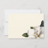 Zuidelijke Magnolia Botanische Bruiloft RSVP Kaart (Achterkant)