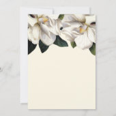 Zuidelijke Magnolia Botanische bruiloft uitnodigin Kaart (Achterkant)
