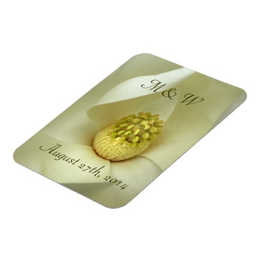 Zuidelijke Magnolia bruiloft gunst magneet (Linkerzijde)