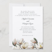 Zuidelijke Magnolia bruiloft ouders uitnodigend Kaart (Voorkant)