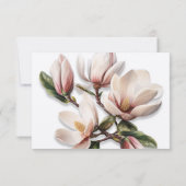Zuidelijke Magnolia bruiloft Wishing Well Bericht Notitiekaartje (Achterkant)