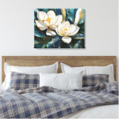 Zuidelijke Magnolia kunst Canvas Afdruk (Insitu (Slaapkamer))