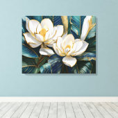 Zuidelijke Magnolia kunst Canvas Afdruk (Insitu (Houten vloer))