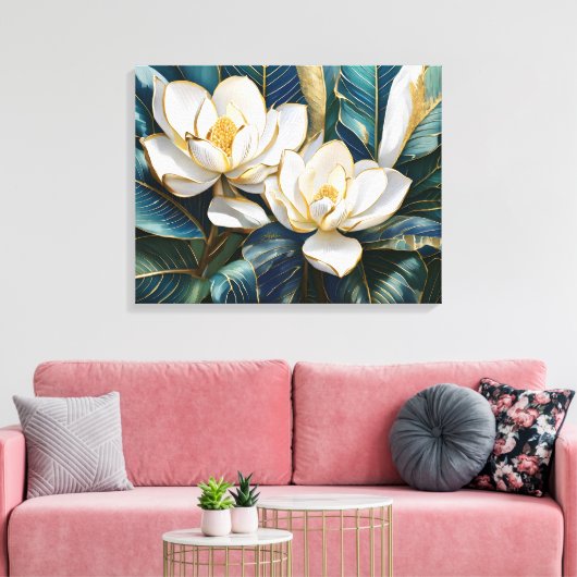 Zuidelijke Magnolia kunst Canvas Afdruk (Insitu (Woonkamer))