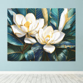 Zuidelijke Magnolia kunst Canvas Afdruk (Insitu (Houten vloer))