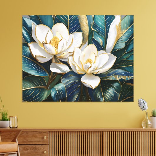 Zuidelijke Magnolia kunst Canvas Afdruk (Insitu (Woonkamer))