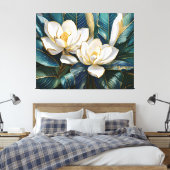 Zuidelijke Magnolia kunst Canvas Afdruk (Insitu (Slaapkamer))