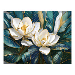 Zuidelijke Magnolia kunst Foto Afdruk