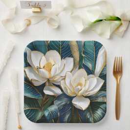 Zuidelijke Magnolia kunst Papieren Bordje