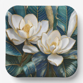 Zuidelijke Magnolia kunst Papieren Bordje (Voorkant)