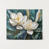 Zuidelijke Magnolia kunst Wandkleed (Voorkant (horizontaal))